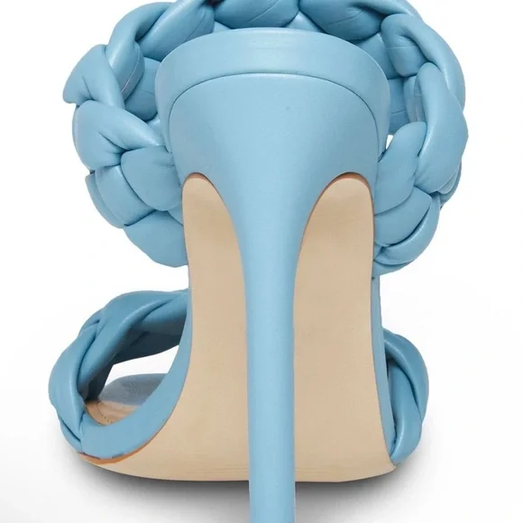 STEVE MADDEN 💙 Womens Light Blue Kenley Stiletto Slip On Heeled Sandal SIZE 10 - Picture 3 of 3
